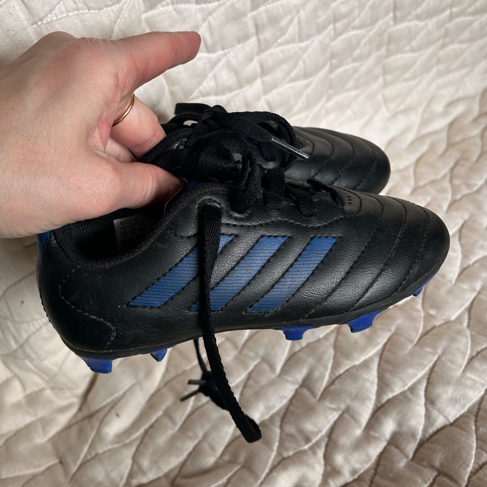 Adidas Kids Black and Blue Sneakers